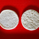 One homemade Pizza Lunchables crust and one store-bought Pizza Lunchables crust